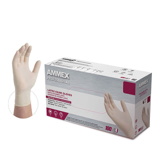 Gloves- Professional Ivory Latex Exam Powder Free Disposable Gloves